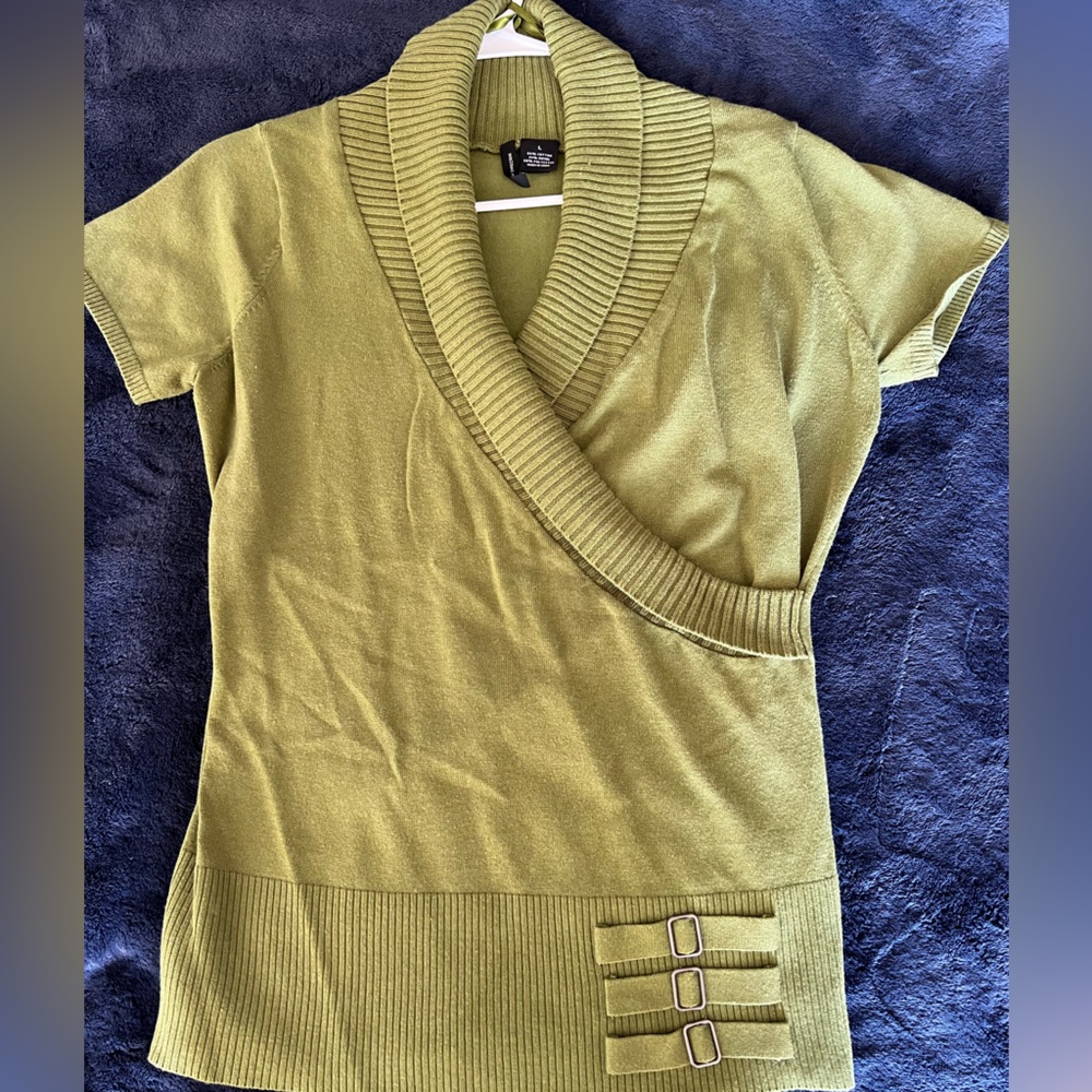 New Directions Olive Knit Sweater